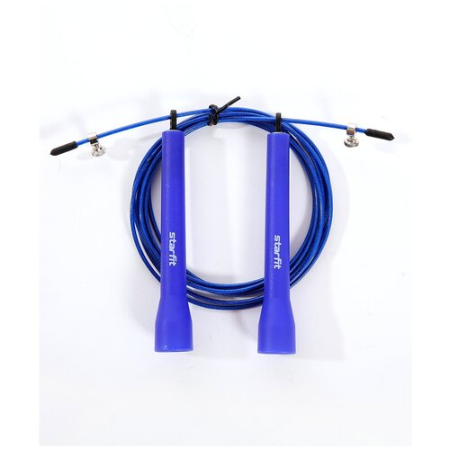 фото Скакалка starfit rp-202 с подшипниками, с пластиковыми ручками, черный, 3 м