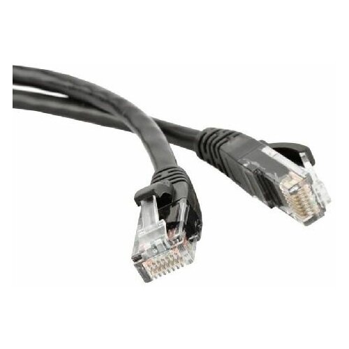 Патч-корд Lanmaster RJ45 - RJ45, 4 пары, UTP, категория 5е, 2 м, черный TWT-45-45-2.0-BK