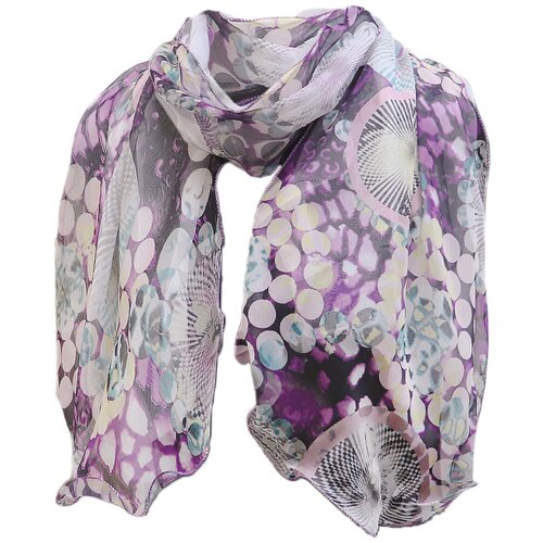 фото Шарф crystel eden,190х40 см, one size, фиолетовый