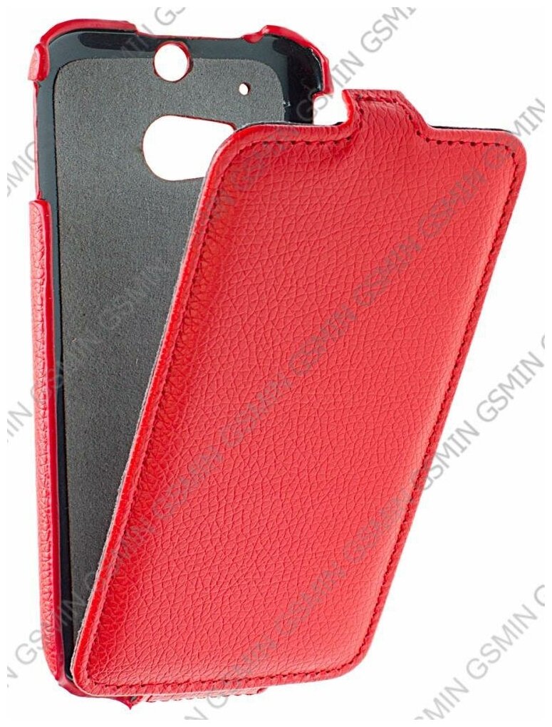 Кожаный чехол для HTC One 2 M8 Armor Case "Full" (Красный)