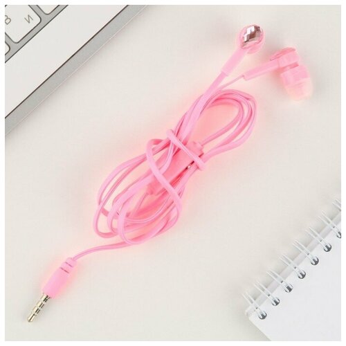 Наушники вакуумные со стразами розовые 25600₽