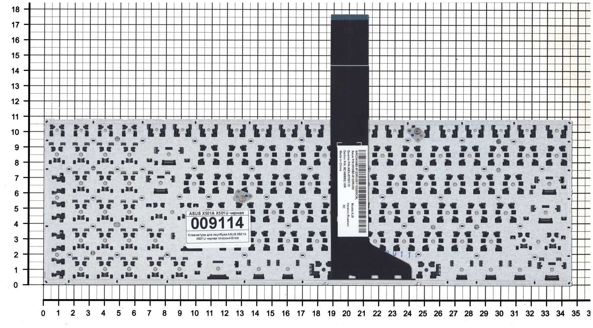 Клавиатура для ноутбука Asus 0KNB0-6170RU00 русская черная плоский Enter