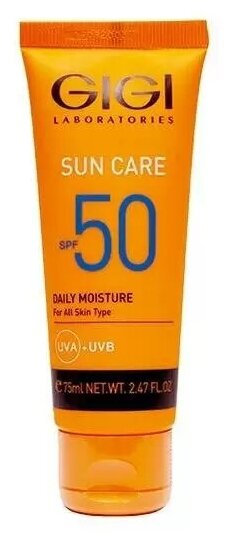GIGI Солнцезащитный крем увлажняющий антивозрастной с СЗФ 50 Sun Care Daily Moisture SPF 50, 75 мл