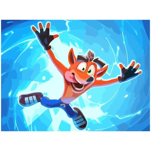 Картина по номерам на холсте crash bandicoot детская - 2