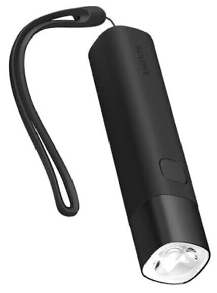 Фонарик ручной походный SOLOVE Portable Flashlight Power Bank X3s 3000mAh черный