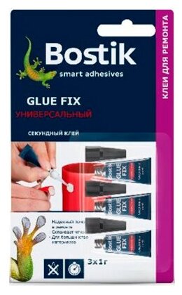 Секундный клей BOSTIK Glue Fix 17211403 универсальный 3 г прозрачный - фото №1
