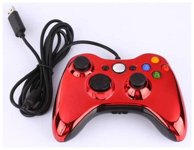 Джойстик (геймпад) проводной Chrome для Xbox 360/PC Windows (red)