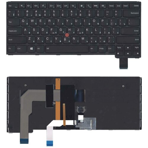 Клавиатура для ноутбука Lenovo Yoga S3-14, Yoga 460 черная с подсветкой new orig for lenovo thinkpad s3 yoga 14 palmrest keyboard bezel empty cover 460 01107 0013 laptop replace cover