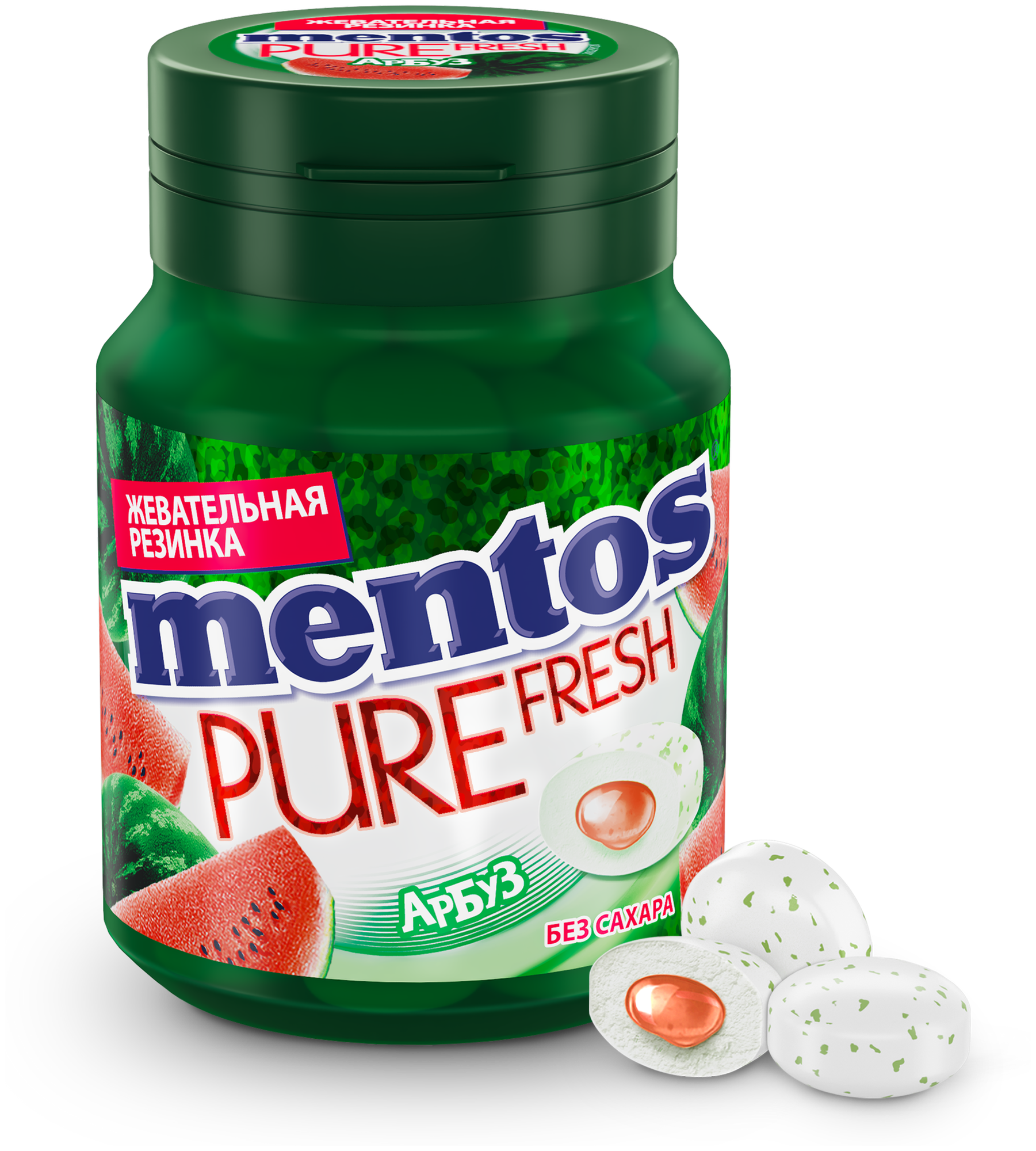 Жевательная резинка MENTOS Pure Fresh Арбуз без сахара 54 г