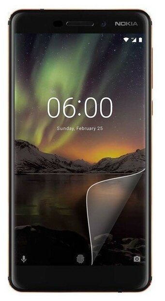 Стекло защитное гибридное Krutoff для Nokia 6.1 (2018)