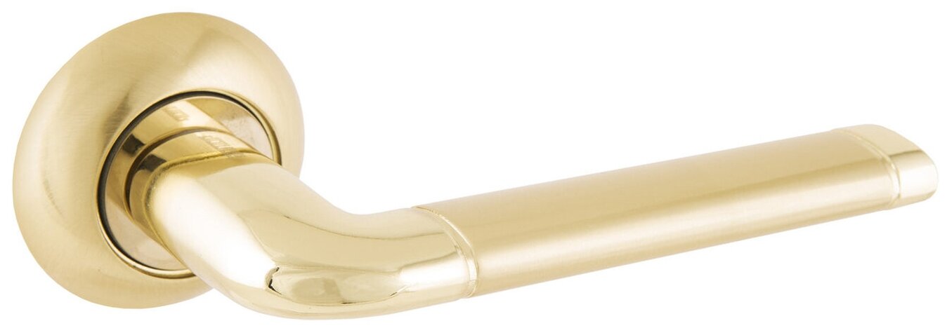 Ручка дверная межкомнатная аллюр АРТ "поло" SB/PB (1576) матовое золото/золото