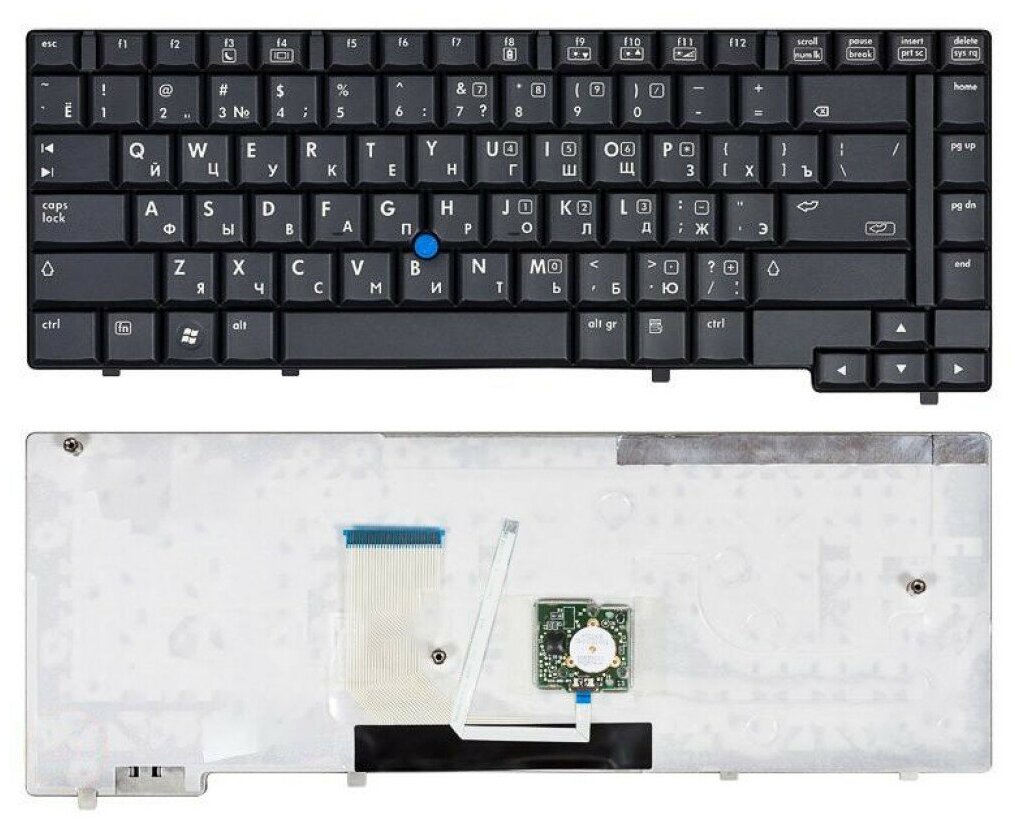 Клавиатура для ноутбука HP Compaq 6910 6910p черная с указателем