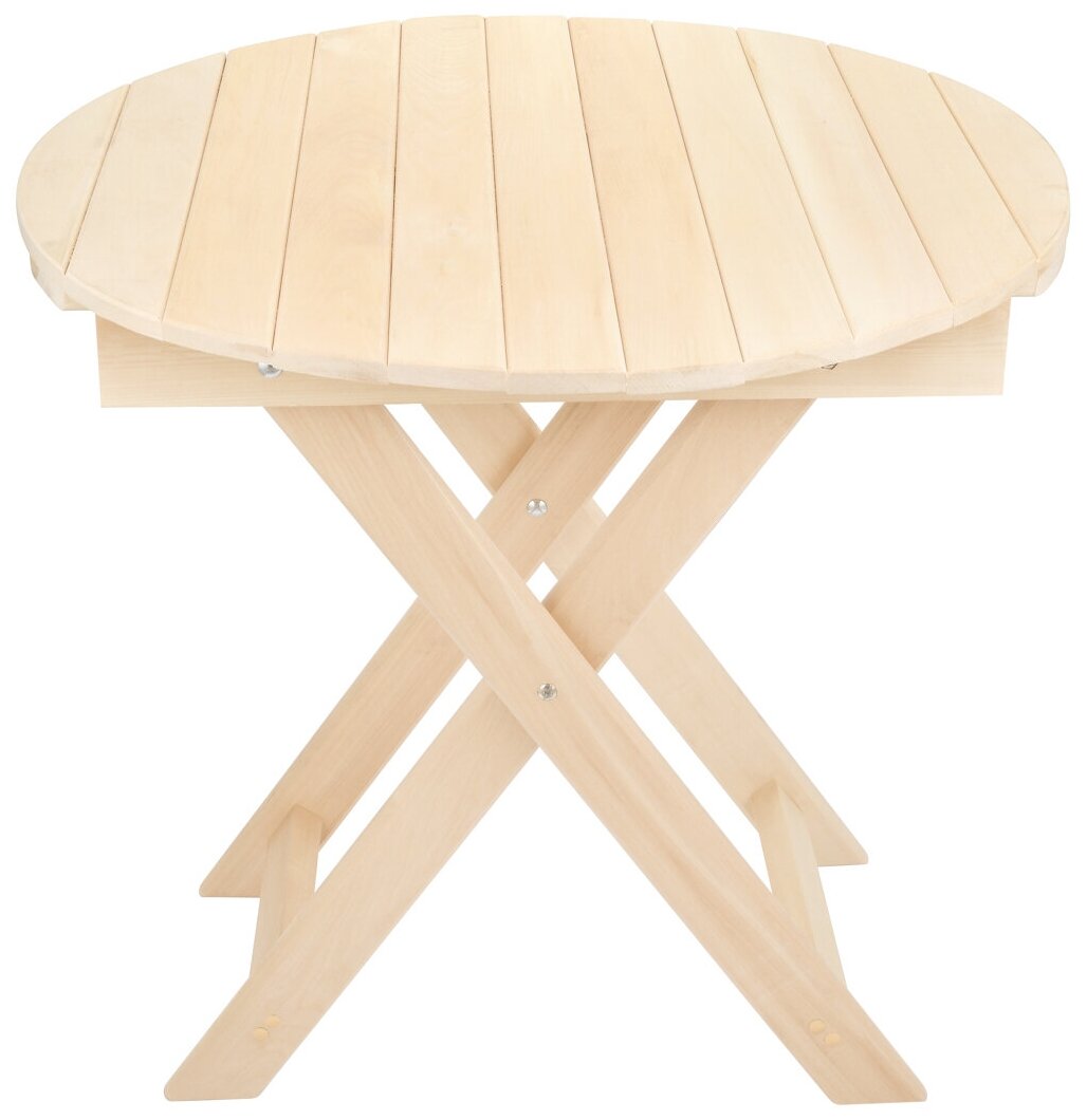 Стол KETT-UP ECO HOLIDAY круглый 75 см KU324 раскладной деревянный без покрытия натуральный