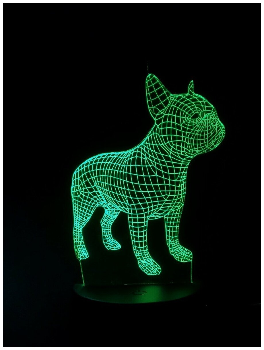 Светодиодный ночник 3Д "Пёсик" - фотография № 3