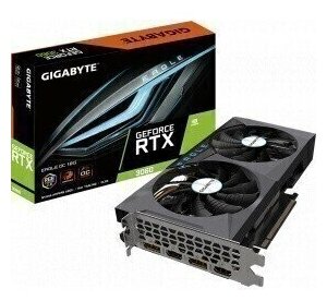 Видеокарта GigaByte GeForce RTX 3060 Eagle 12G LHR 1777Mhz PCI-E 40 12288Mb 15000Mhz 192-bit 2xHDMI 2xDP GV-N3060EAGLE-12GD Rev 20