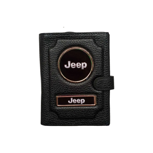 Обложка для автодокументов JEEP 1-6-640-14, черный