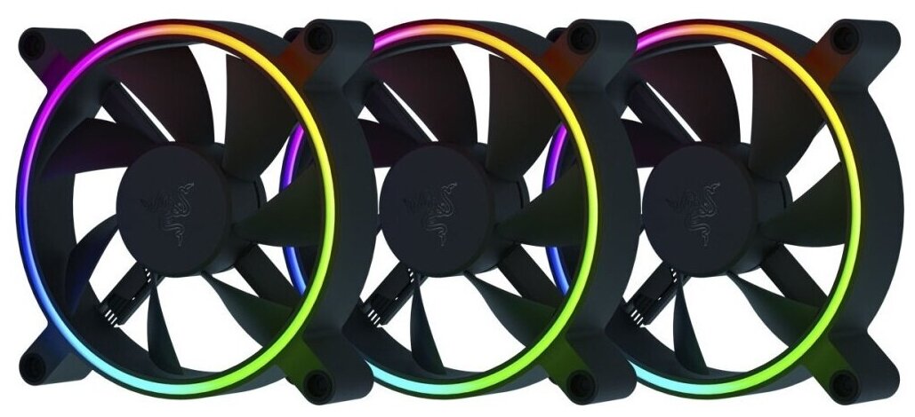 Вентилятор для корпуса Razer Kunai Chroma RGB RC21-01810100-R3M1 120х120х25mm, 2200rpm, 15-35dBA, 17.48-65.5 CFM, 4pin