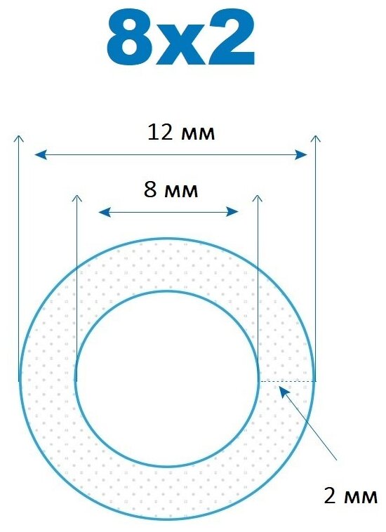 Трубка силиконовая 8х2 мм (5 метров) - фотография № 2