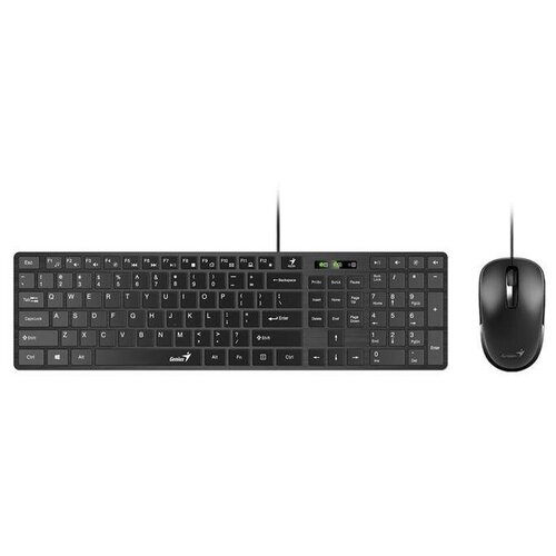 Комплект проводной клавиатура и мышь Genius SlimStar C126,черный (31330007402)