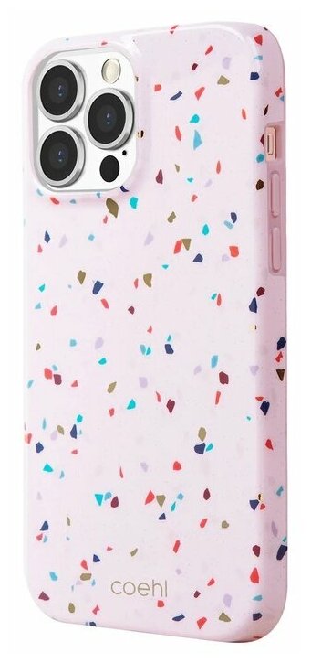 Uniq для iPhone 13 Pro Max чехол COEHL Terrazzo Pink