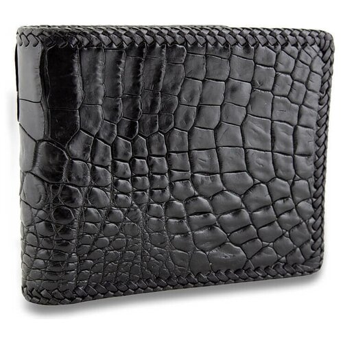 фото Кошелек из гладкой кожи с лап крокодила с оплеткой exotic leather