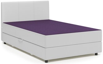 Тахта Шарм-Дизайн Классика 140 фиолетовая рогожка и белая экокожа