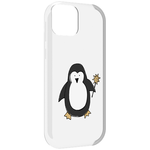 Чехол MyPads Волшебный пингвин для UleFone Note 6 / Note 6T / Note 6P задняя-панель-накладка-бампер