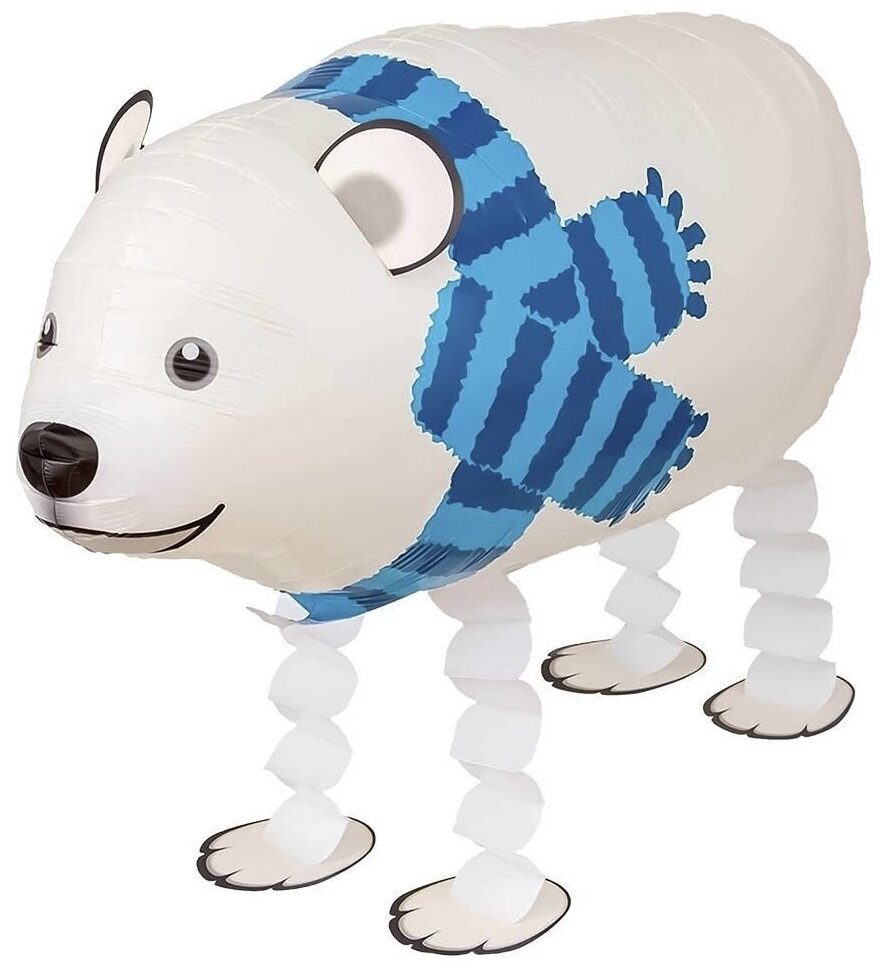 Воздушный шар ходячая фигура белый медведь
