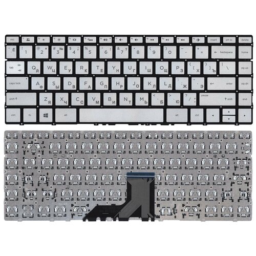 Клавиатура для ноутбука HP Envy 13-AD серебристая с подсветкой 1140₽