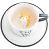 Фото #1 Кружка с блюдцем Котик на дне, чашка с блюдцем, чайная пара Эврика