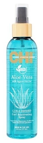 Спрей увлажняющий для локонов Chi Aloe Vera with Agava Nectar Curl Reactivating Spray 177 мл CHIAVRS6