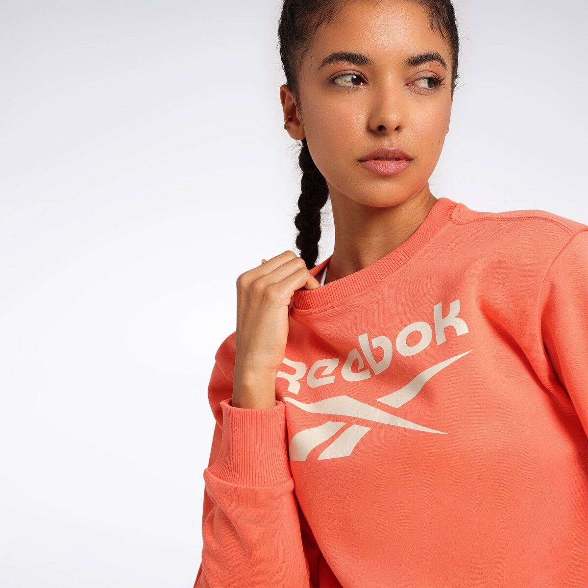 Свитшот спортивный Reebok IDENTITY BIG LOGO, размер L INT, , оранжевый — фото 1