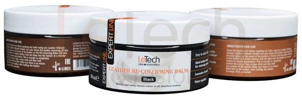 Восстановитель цвета для кожи без покрытия бальзам бесцветный LeTech Leather Re-Colouring balm Neutral 200ml