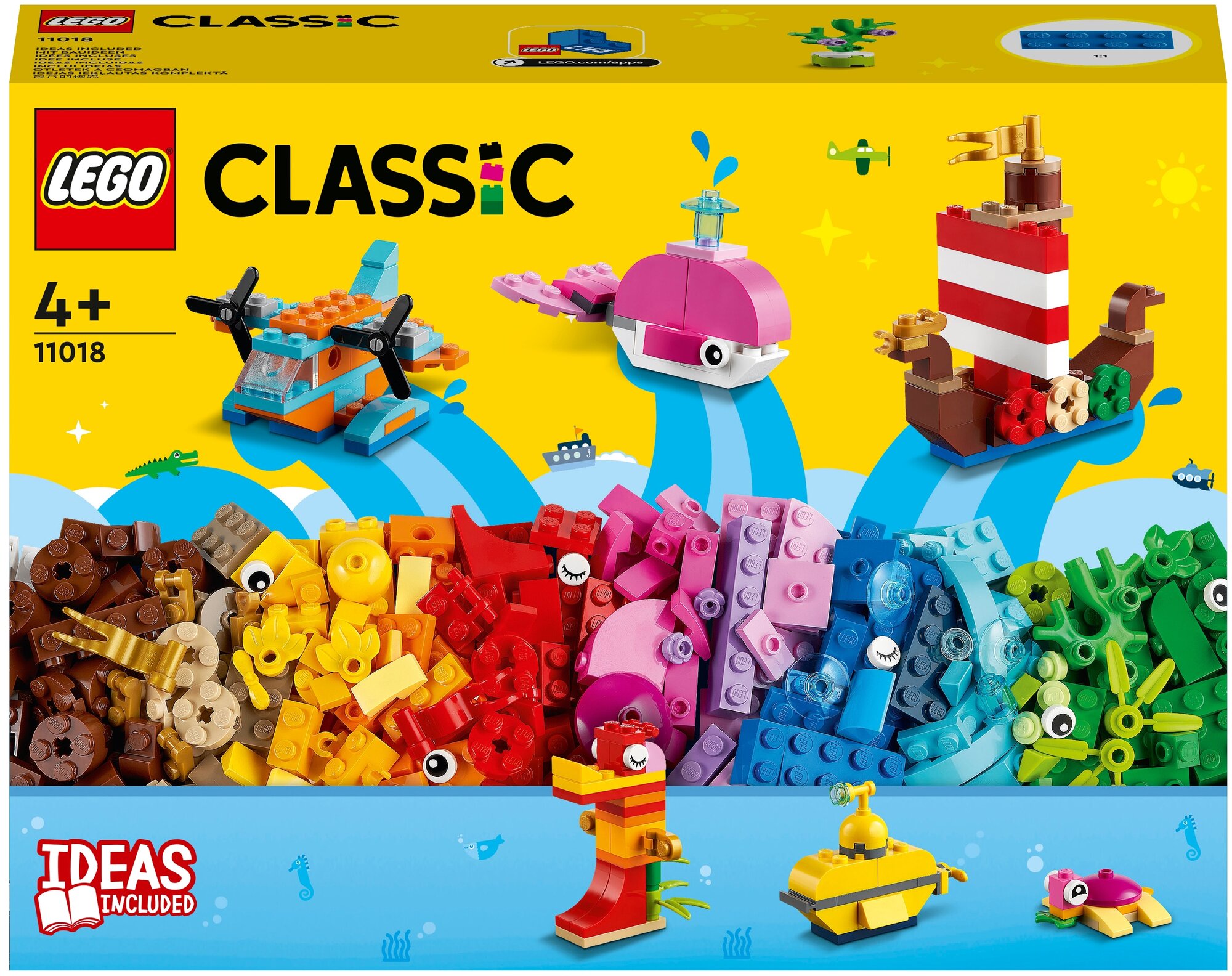 Конструктор LEGO Classic 11018 Творческое веселье в океане, 333 дет.