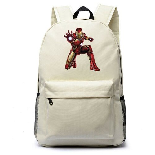 Рюкзак Железный человек (Iron man) белый №2 рюкзак железный человек iron man оранжевый 2