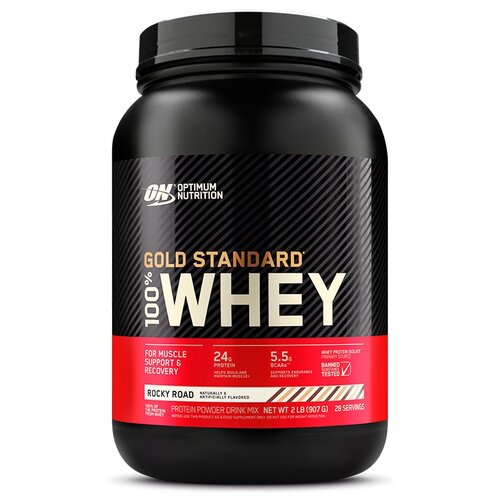 Протеин Optimum Nutrition 100% Whey Gold Standard, 909 гр., роки роад протеин optimum nutrition 100% whey gold 2 3 кг роки роад
