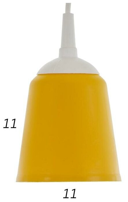 Светильник "Цилиндр" E27 15Вт лимонный 11х11х12-62 см - фотография № 4