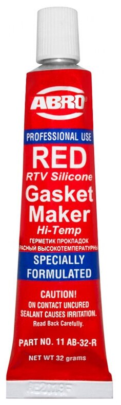 Герметик прокладка красный высокотемп Abro 32г Аги