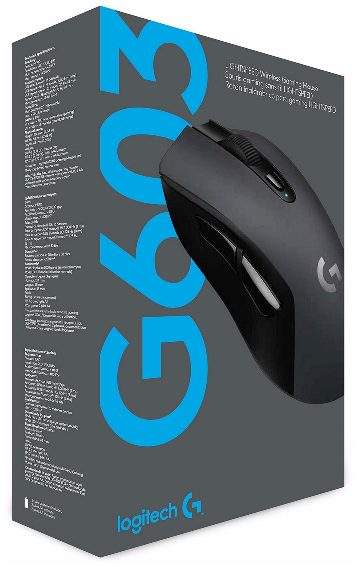 Мышь Logitech G603 Lightspeed, черный (910-005105) - фото №8
