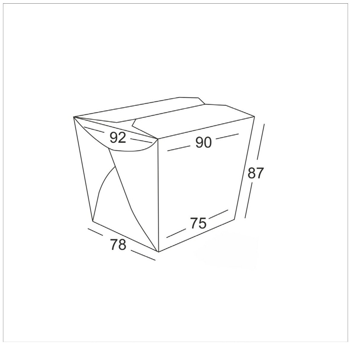 Коробка для лапши WOK (ВОК) 500 мл, 50 шт - фотография № 3