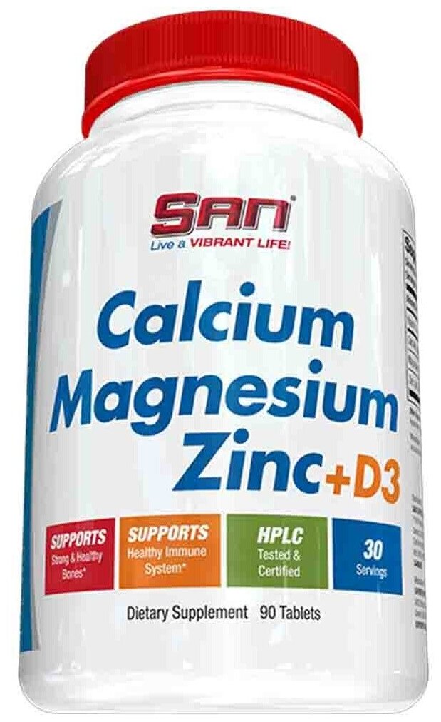 SAN Calcium Magnesium Zinc + D3 (90)