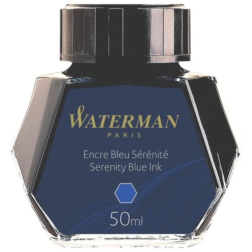 Чернила для перьевой ручки Waterman S01107, 50 мл синий 1