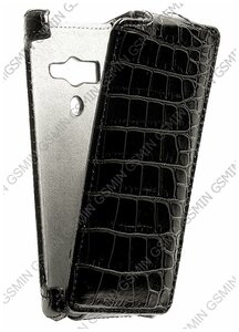 Кожаный чехол для Sony Xperia Acro S / LT26w Armor Case Crocodile (Черный)