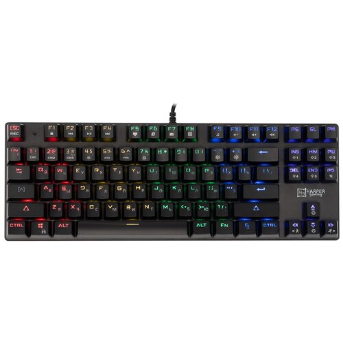 Игровая клавиатура HARPER Gaming GKB-P100 Black USB черный клавиатура harper gaming gkb p101 черная