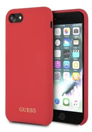 Чехол (клип-кейс) Guess, для Apple iPhone 7 Plus/8 Plus, красный [guhci8llsglre] Noname - фото №1