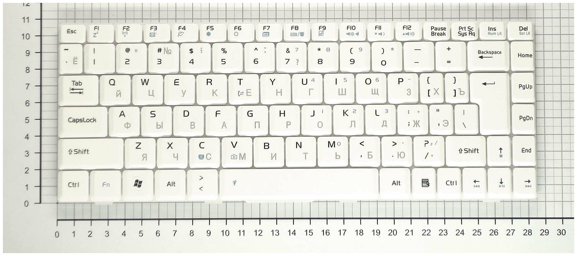 Клавиатура для ноутбука Asus V030462GK1 русская белая
