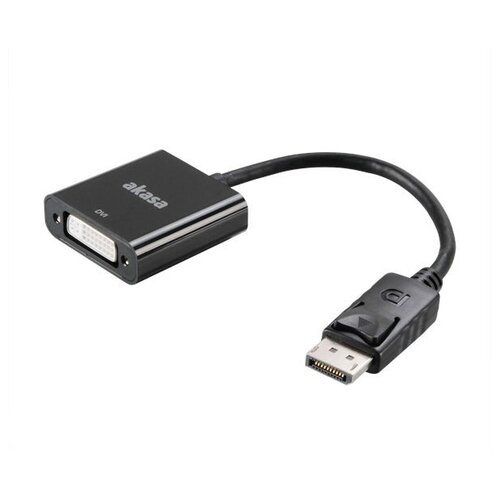 Аксессуар Akasa DisplayPort - DVI Converter 20cm AK-CBDP05-20BK аксессуар akasa displayport displayport 2m ak cbdp01 20bk