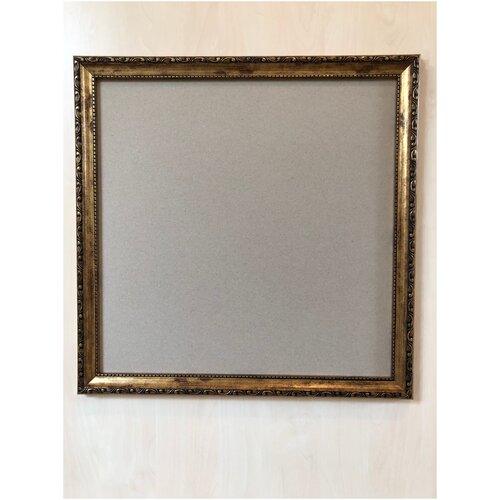 Рама для картин 40х40 см с картоном из пластикового багета без стекла цвет коричневый