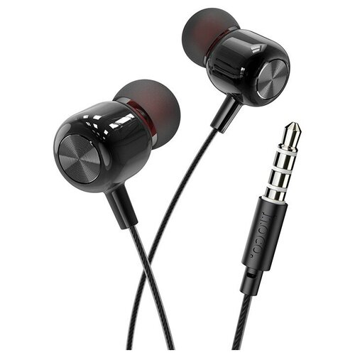 Проводные наушники Hoco M87 String wired, черный наушники с микрофоном remax wired sleep earphones rm 518 фиолетовый