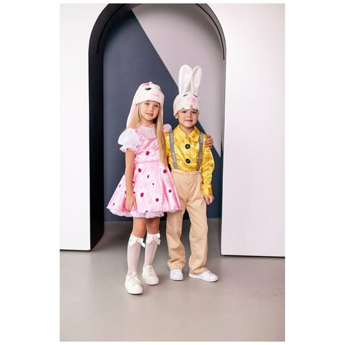 костюм зайка лена цв разноцветный размер 128 см Детский карнавальный костюм Зайка Лёля (16451) 128 см